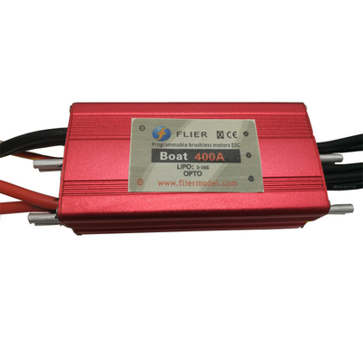 Waterproof Rc Esc Speed Controller 16S 400A With Red Cover For RC Surfboard