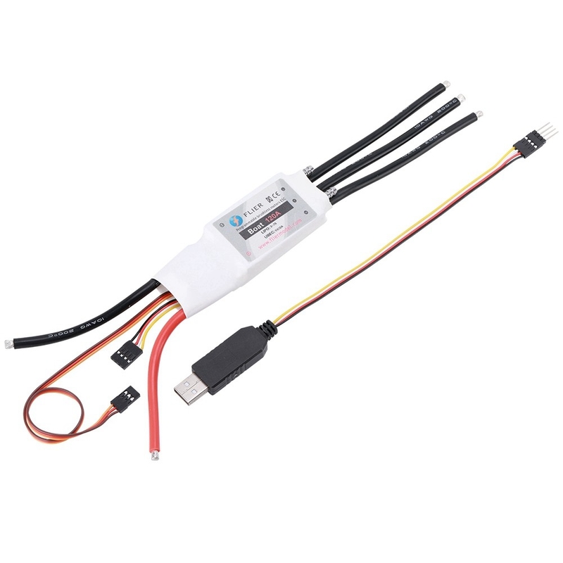 Vinyl 10AWG Wire ESC Speed Controllers 3-7S Lipo 120A With 5V/2A BEC